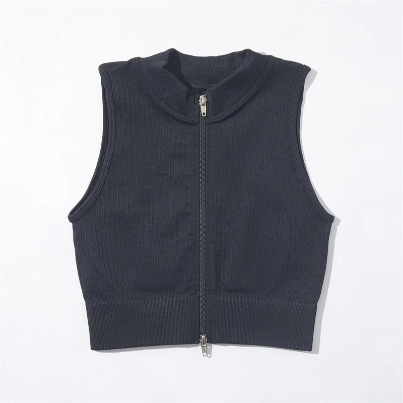 

New Breathable Yoga Tank Women Top Outside Wear Sports Crop Tops Belly Gather Sports Vest Gym Push-up Slim Casual Women Crop