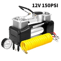 portable heavy duty dual cylinder air pump tire inflator for air compressor 12v 150psi car truck air compressor tire inflator