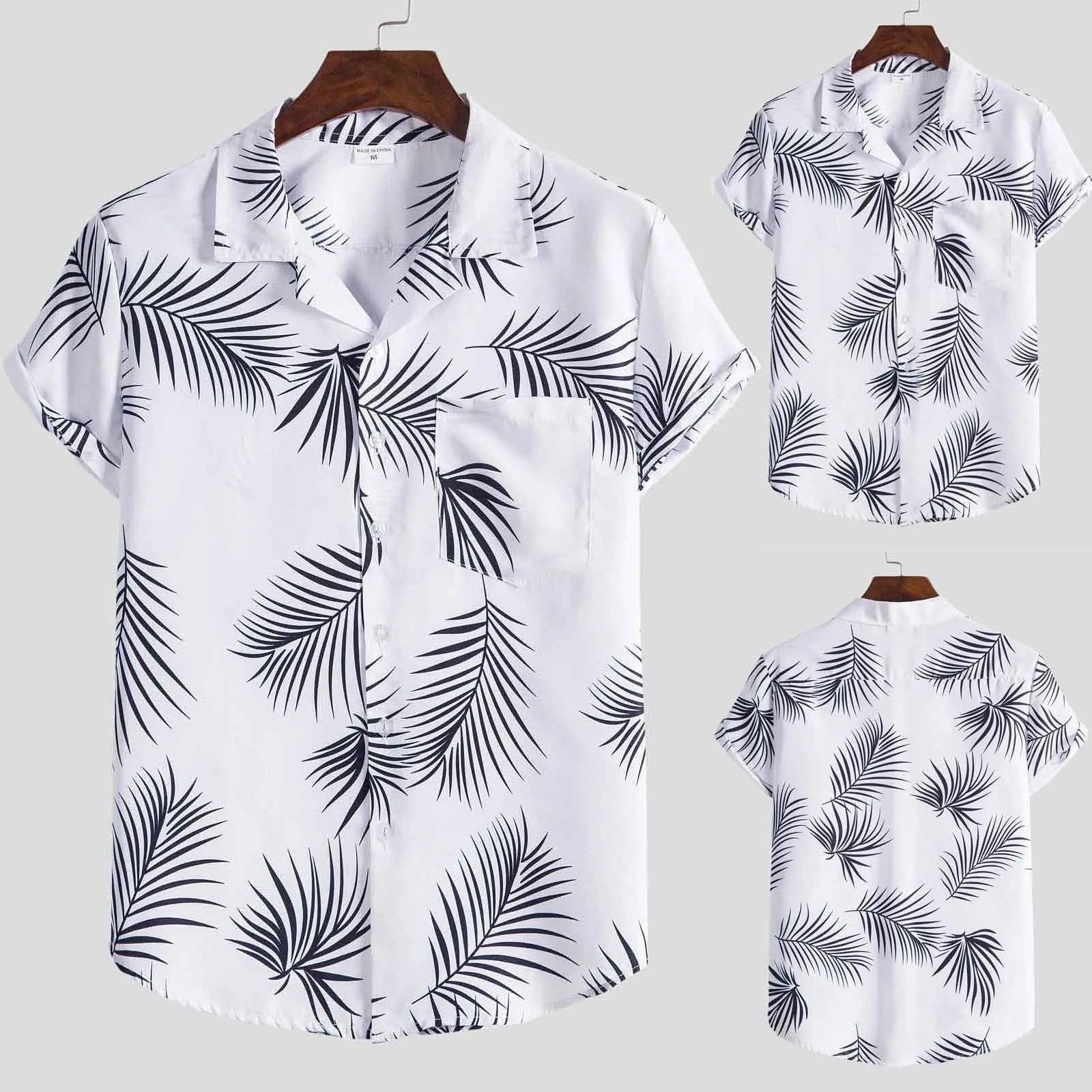 

Mens Fashion Ethnic Short Sleeve Casual Printing Hawaiian Shirt Blouse T-shirt Flannel Shirt Men