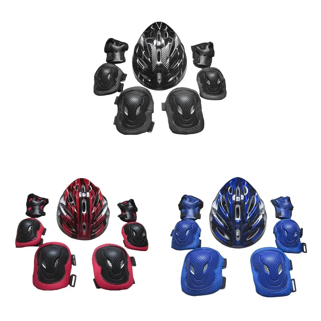 

7pcs Adults Outdoor Sports Pads Set Knee Pads Elbow Pads Hand and Adjustable