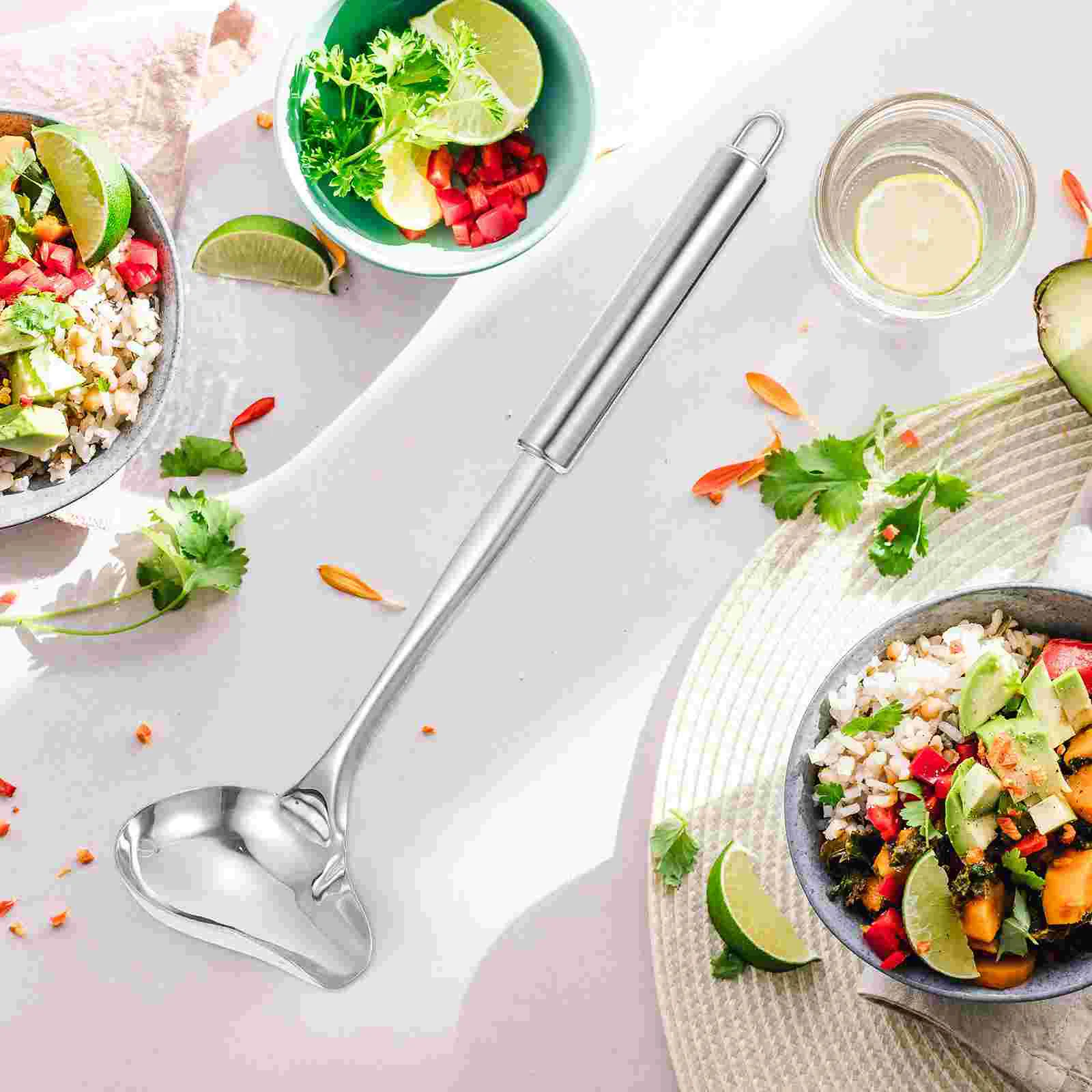 2 шт. столовая ложка из нержавеющей стали ложки для соуса и супа половник с