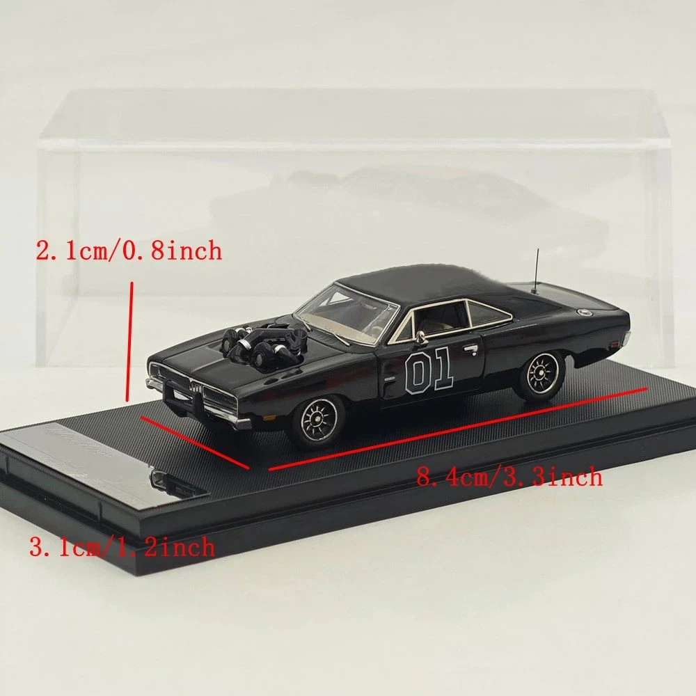 Фото Миниатюрная модель автомобиля Mini Forge 1:64 для Charger 1969 года, версия General Lee, с открытым двигателем V8, литая, лимитированная серия, редкая коллекционная модель, подарки №4