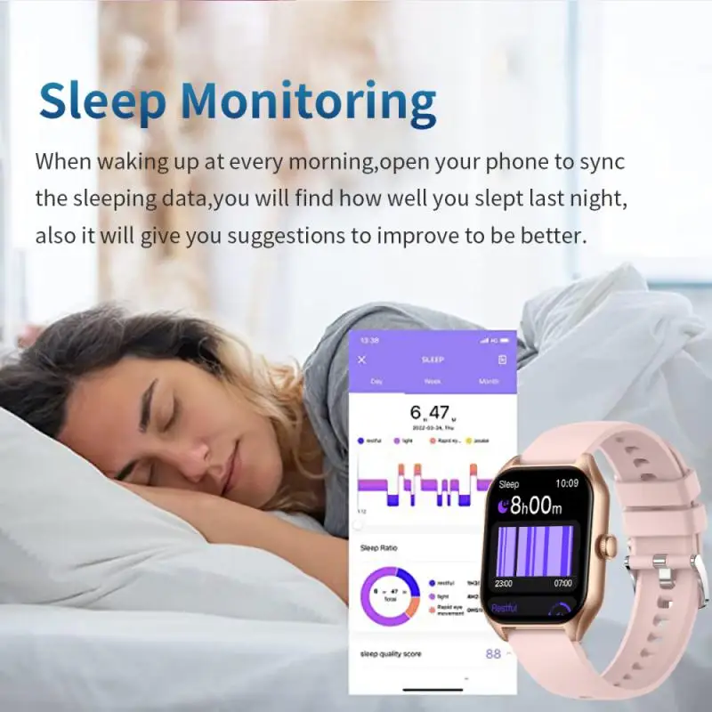 

2023 Black Blood Pressure Blood Oxygen Health Sports Information Alert Smartwatch Monitoring Listening To Music H40 Smartwatch