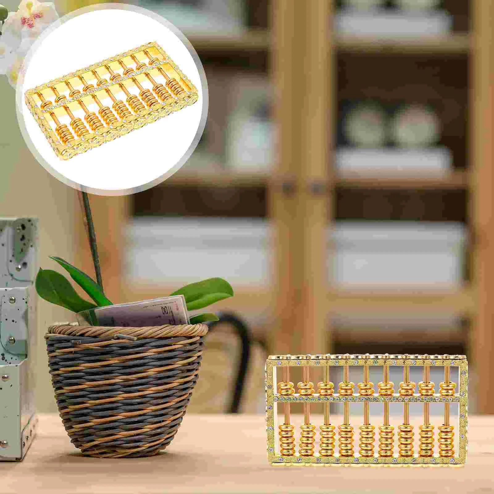 

Abacus Creative Treasure Adornment Zinc Alloy Decor Vintage Fortune Adornments Home Ornament Small Auspicious Ornaments