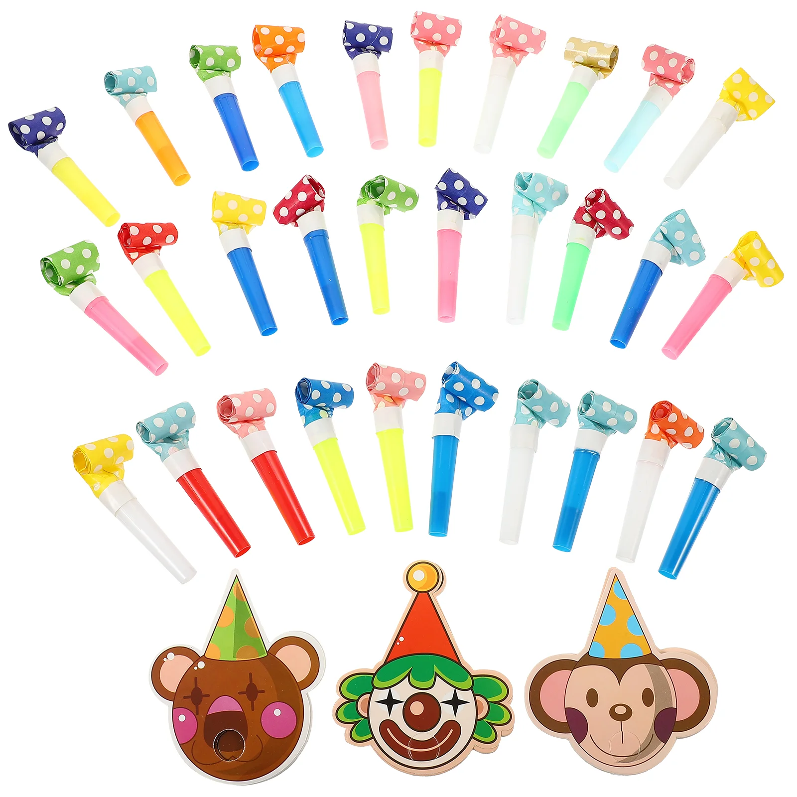 

30pcs Funny Creative Premium Lovely Birthday Blowouts Horns Party Noise Makers Funny Party Blowouts Blowers for Party