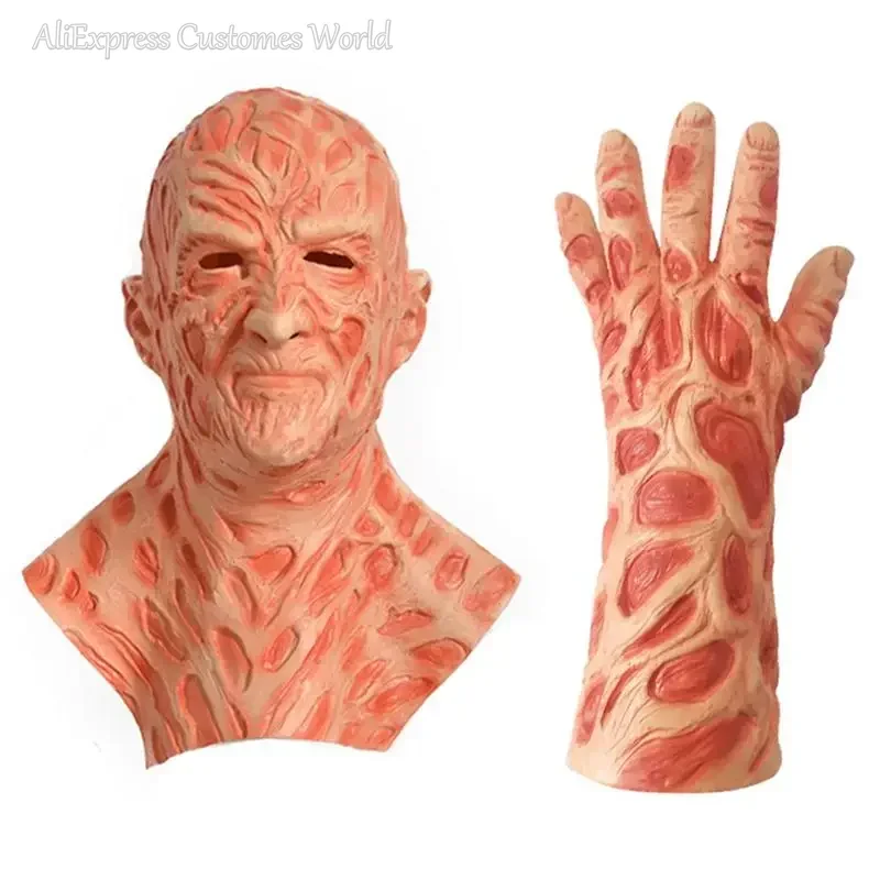 Джейсон маска фильмы страшный Geru латексный головной убор Freddy killer Cos Krueger перчатки