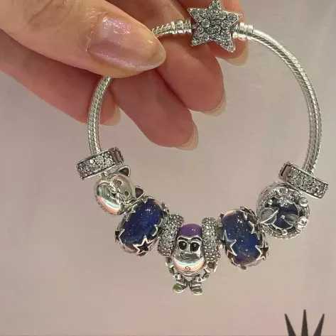 Pandora Sparta Lightyear,Blue-haHbf elf,Monster cuts livan,Girl with glasses Charms, Fashion Jewelry, DIY Women's Bracelets Gifts