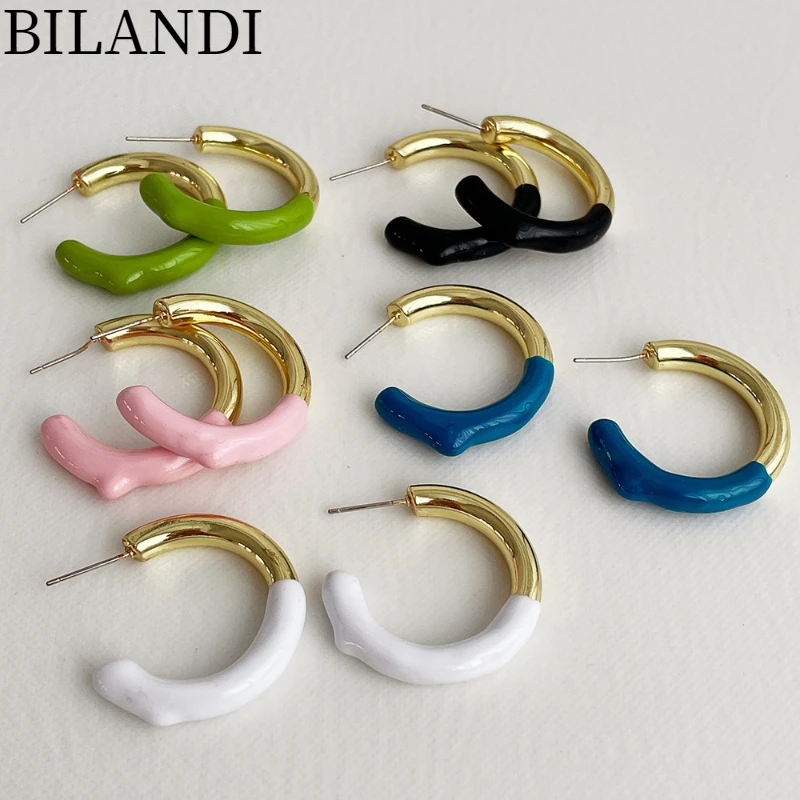 

Bilandi S925 needle Women Jewelry 2022 New Trend Fashion Colourful Colloidal Sol Drop Earrings For Women Party Gifts