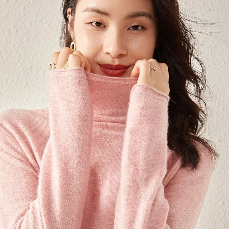 Женский кашемировый свитер WinvyNee с длинным рукавом