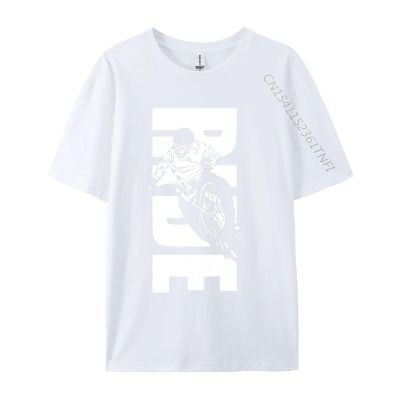 Ride Mountain Bike Apparel Mtb Retro Vintage Fishing Evolution Fisherman Tees Prevailing Tee Shirt Men T-Shirt