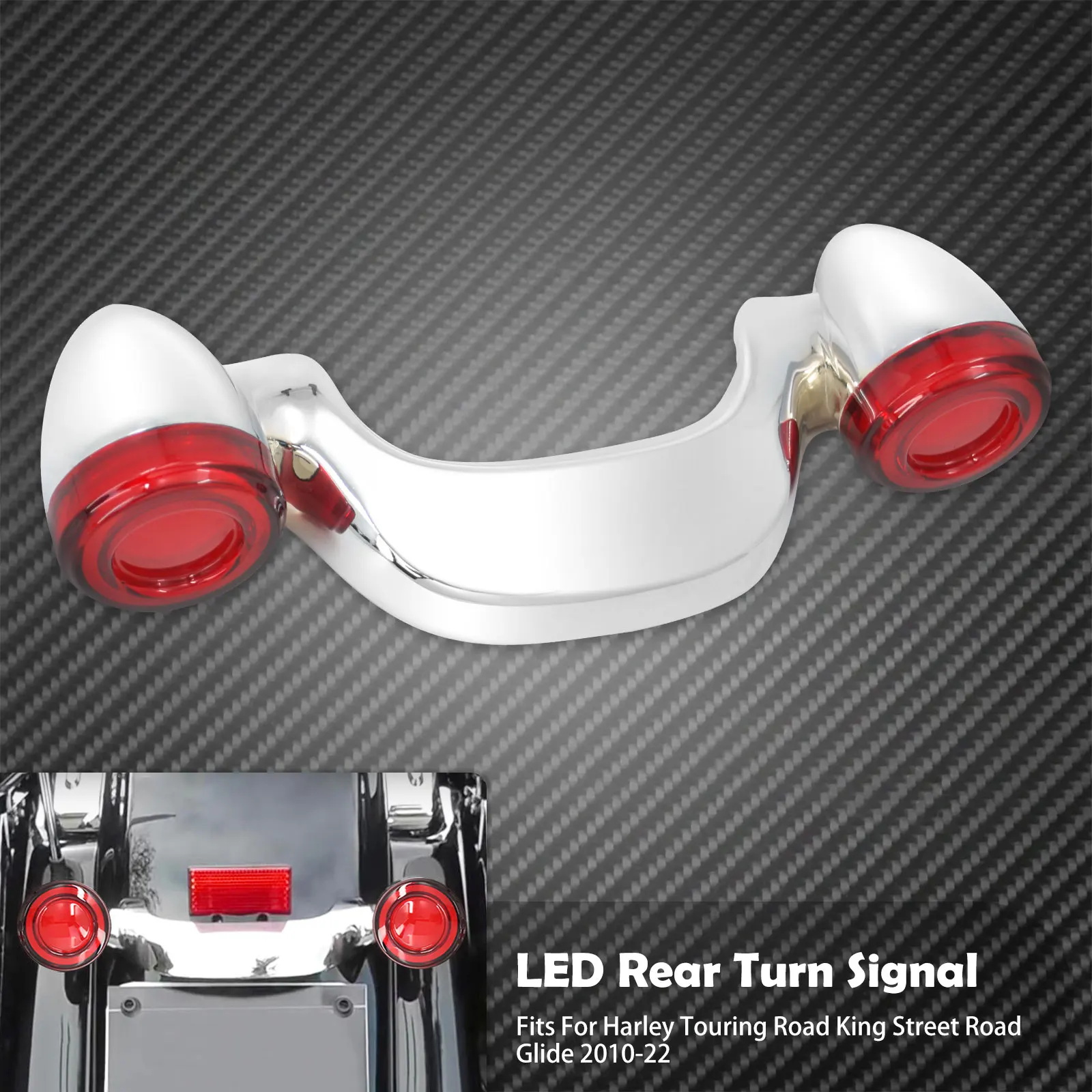Светодиодный тормозной светильник заднего поворота мотоцикла для Harley Touring 2010-2021 Street Road Glide Road King FLHX