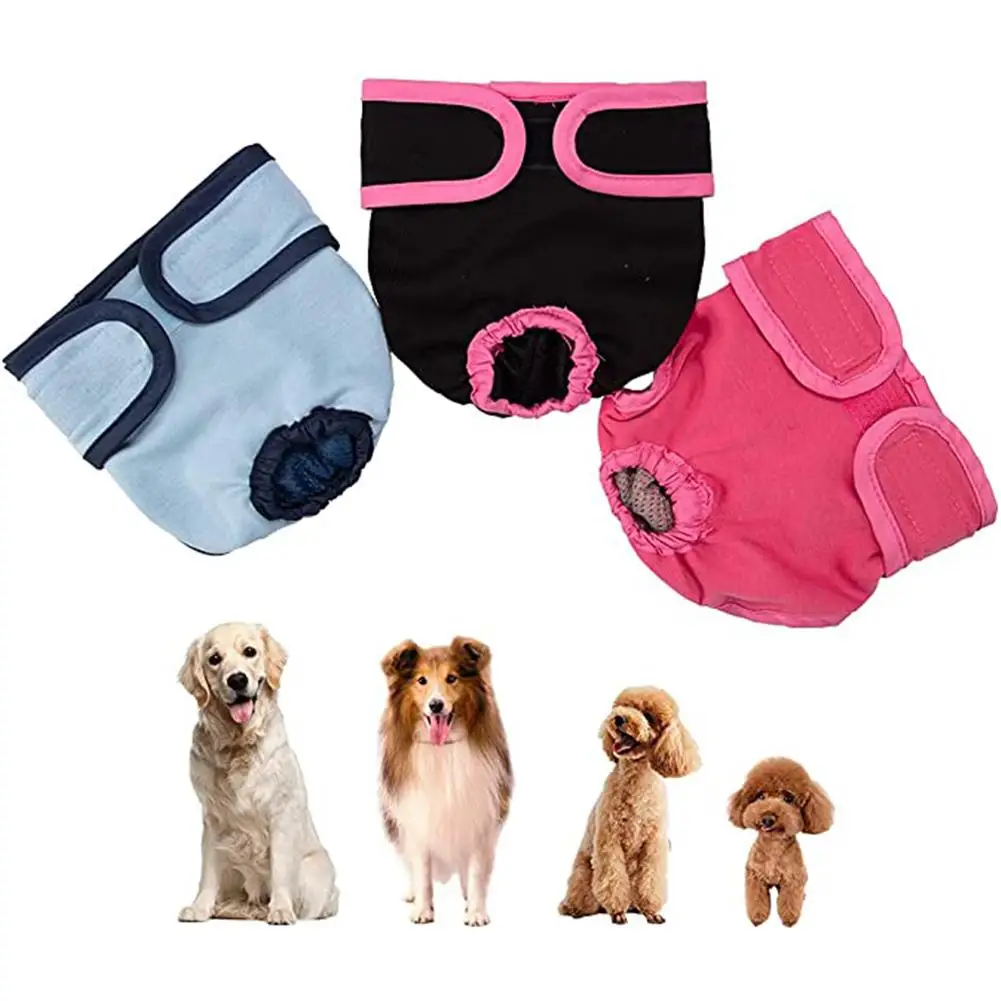 

3pcs Pet Dog Physiological Pants Shorts Breathable Comfortable Anti-harassment Diaper Pet Underwear For Small Meidium Dogs