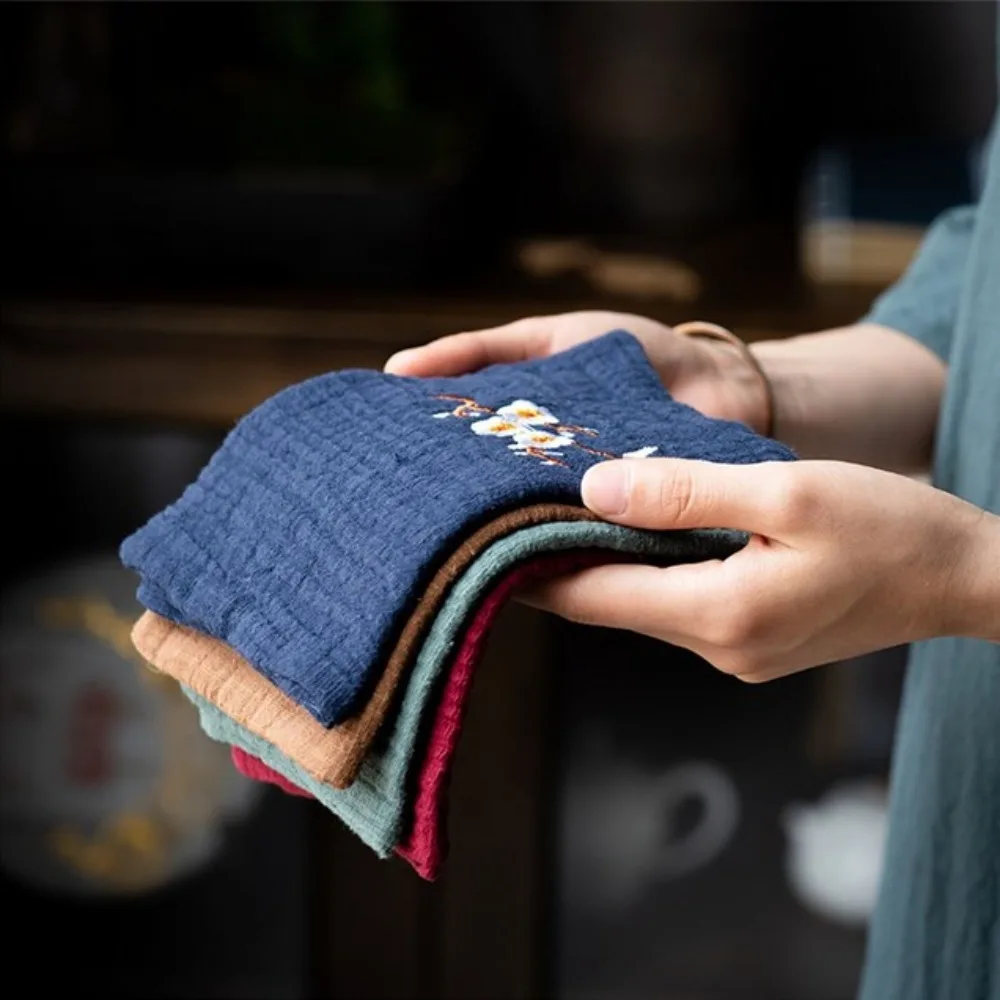 Портативная хлопчатобумажная салфетка легкая для чистки с вышивкой в чистке