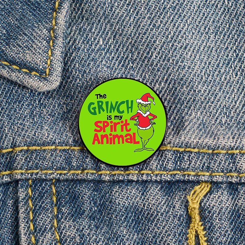 

Smile Merry Christmas Pin Custom cute Brooches Shirt Lapel teacher tote Bag backpacks Badge gift brooches pins for women