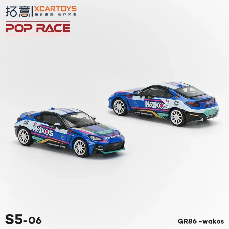 Литая под давлением модель автомобиля XCarToys x Pop Race 1:64 GR86-Wakos