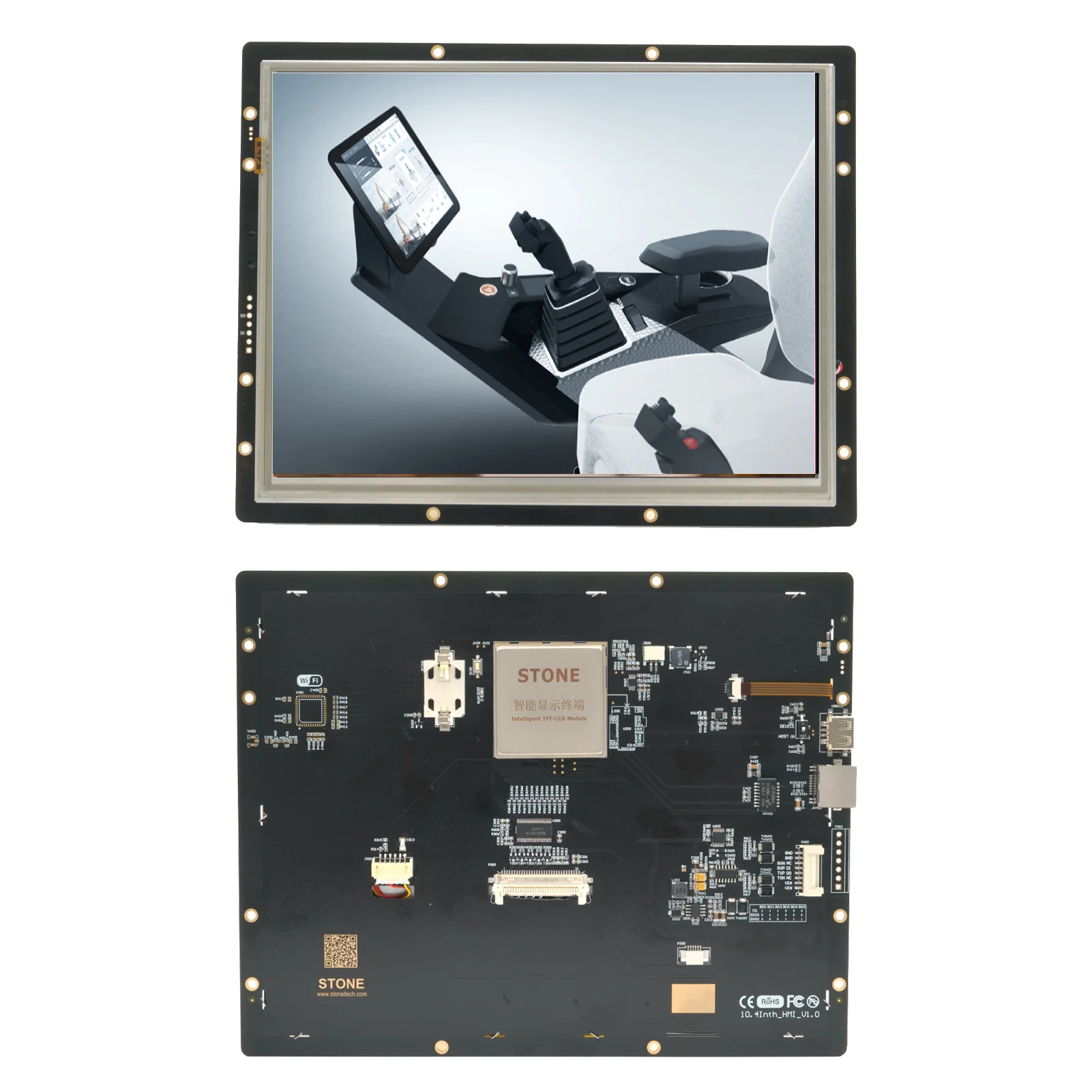 

10,4 дюймовая TFT LCD промышленная панель дисплея, каменная доска