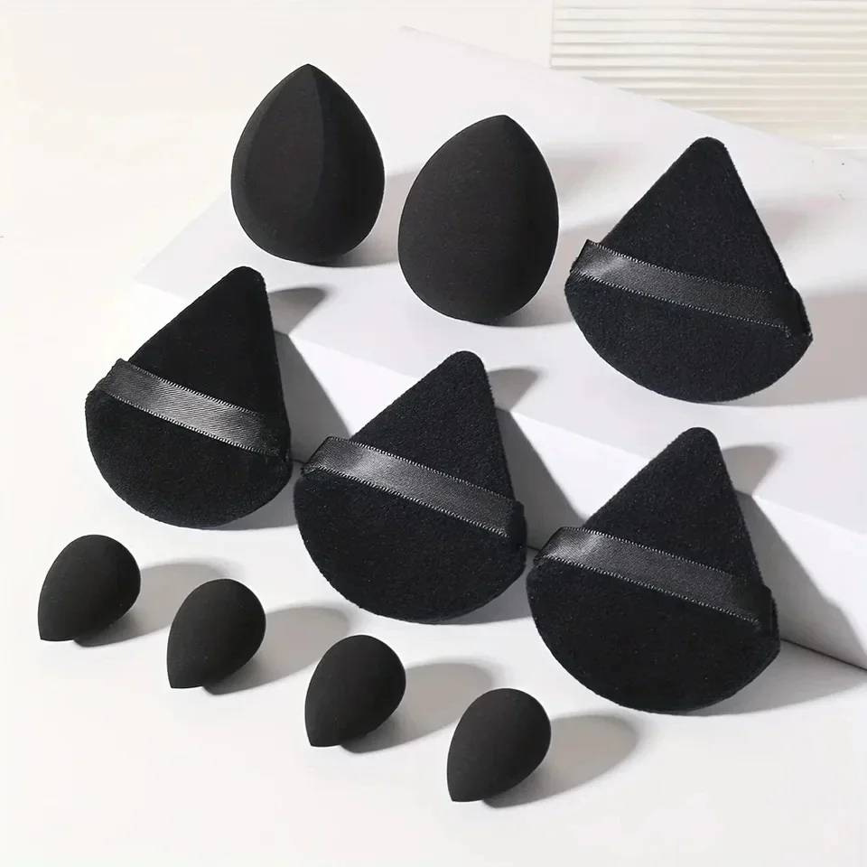 Набор косметических пуховок двойного назначения для сухого и влажного макияжа