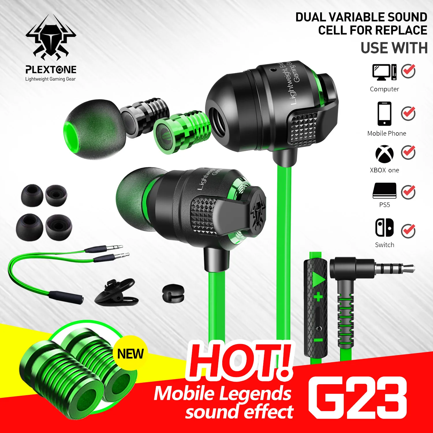 

Новый продукт PLEXTONE G23 Двухрежимная Голосовая установка 3,5 мм AUX Проводная игровая гарнитура с микрофоном и шумоподавлением Музыкальная гарн...