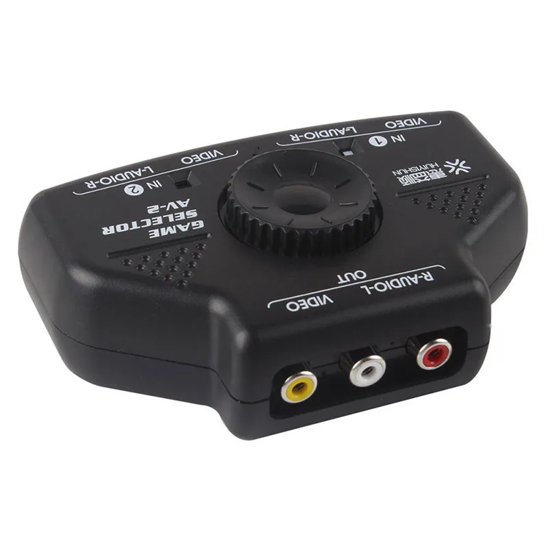Audio Video AV RCA Switch Selector Box Splitter w/3 Cable for XBox PS2 |