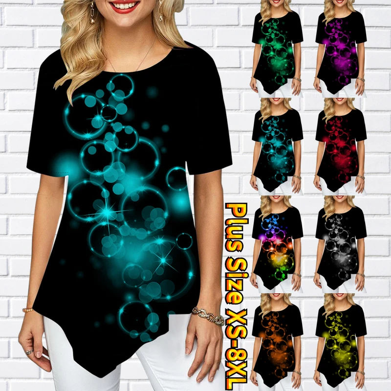 

Summer New 3d Printed Women's T-Shirt Shirts Round Collar Short Sleeves Women Harajuku Tops Street Fashion Comfortable Shirts