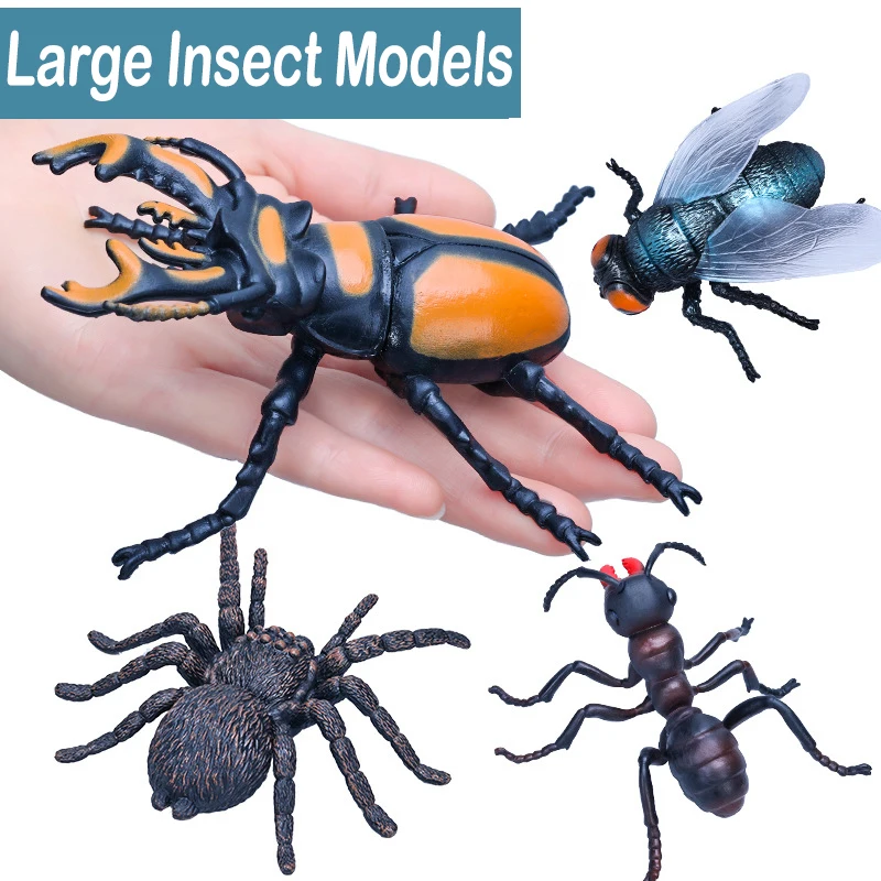 Страшная модель игрушки в виде насекомых реалистичный паук летающая лопатка жук