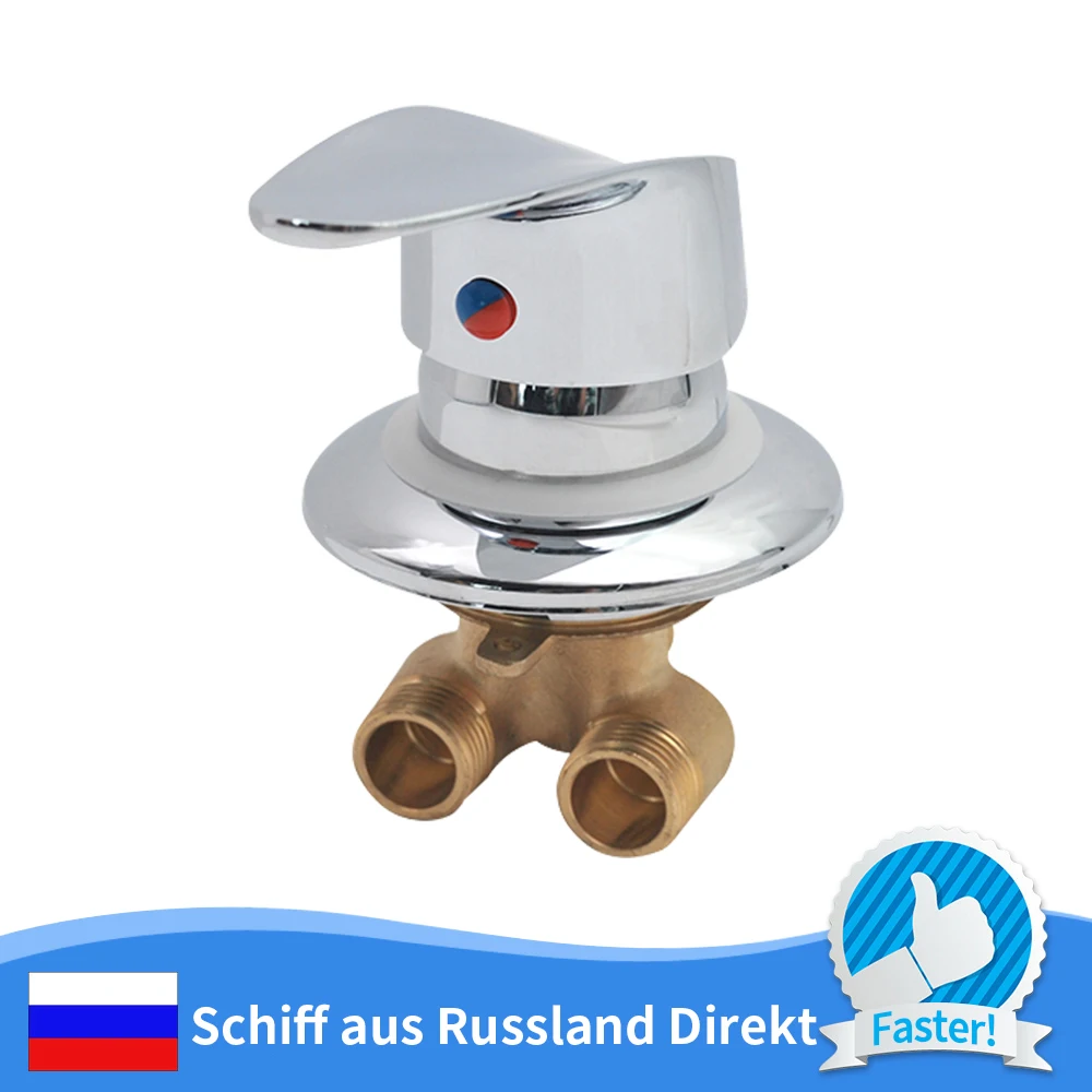 

Russia Shipping One Way Output Gear Screw Thread Tap Cold and Hot Brass Shower Faucet Mixer Diverter Bathroom Room Mixer
