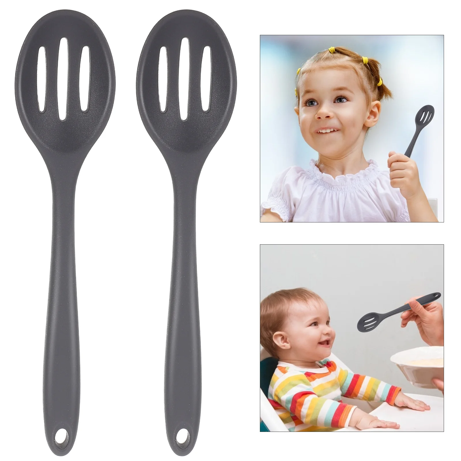 

2pcs Scoop Colander Kitchen Strainer Scoop Drain Nylon Slotted Skimmer with Handle for Kitchen Cooking Drain