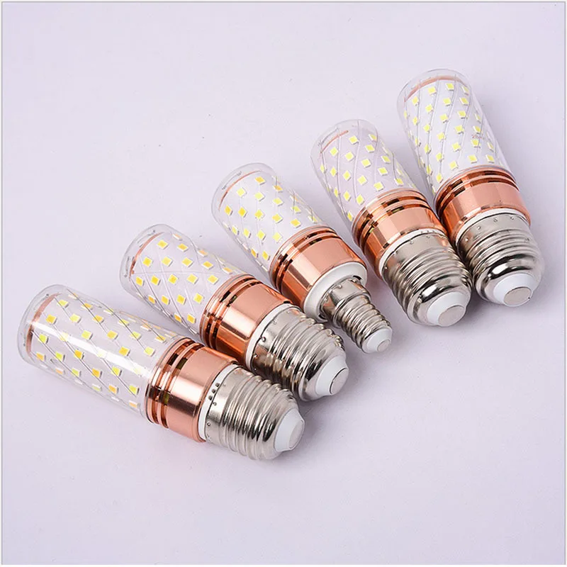 

e14 e27 Screw Mouth Bald Head Strong Led Bulb Three-color Dimming Corn Candle Lamp Home Non-stroboscopic Energy-saving