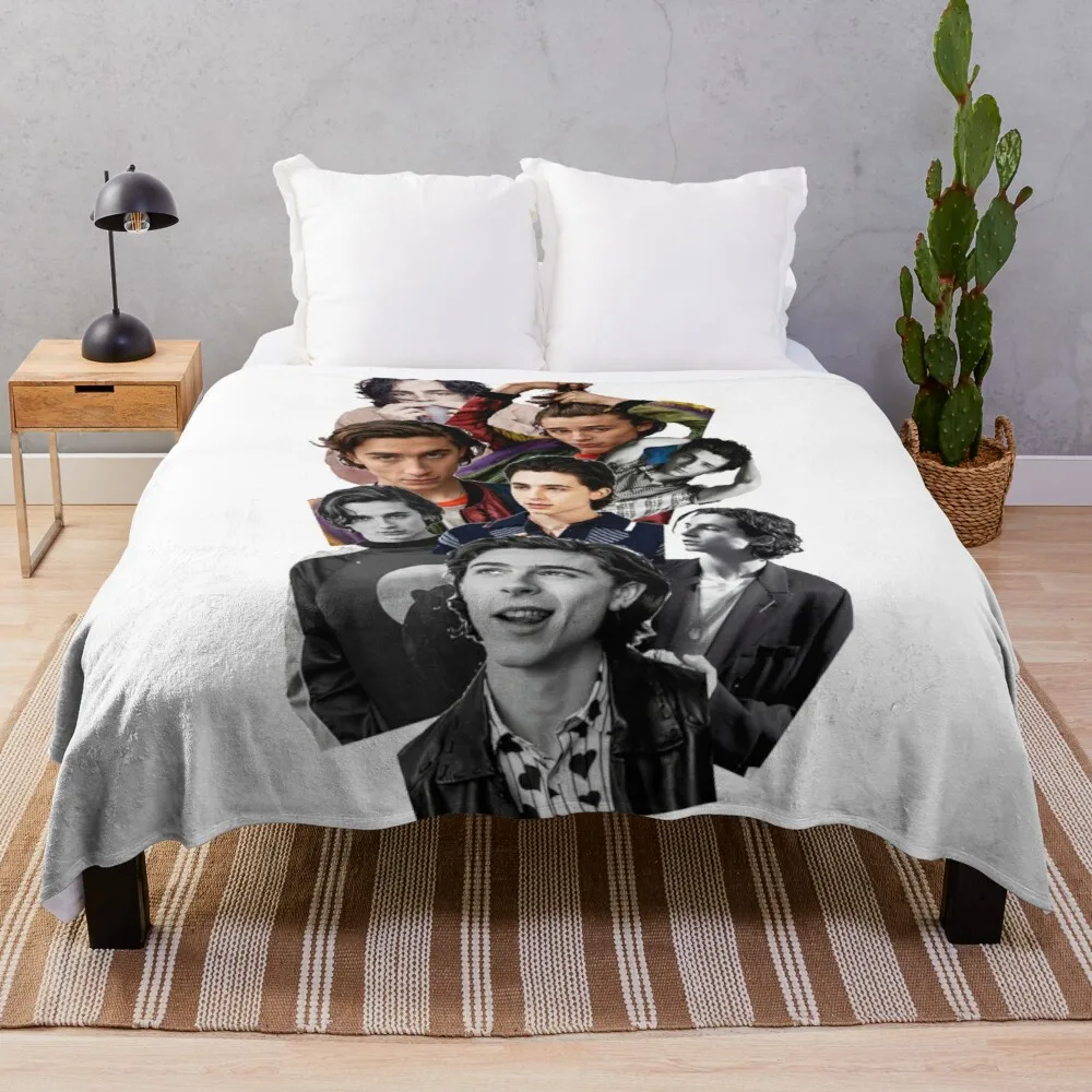 

Timothee Chalamet picture collage Throw Blanket Fuzzy Blanket