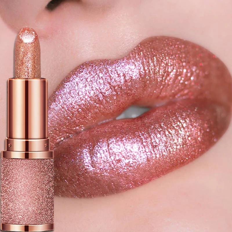 

Shinny Glitter Lipstick Moisturizing Lip Balm Temperature Color Changing Lipgloss Long Lasting Lip Tint Base Makeup Lip Glaze