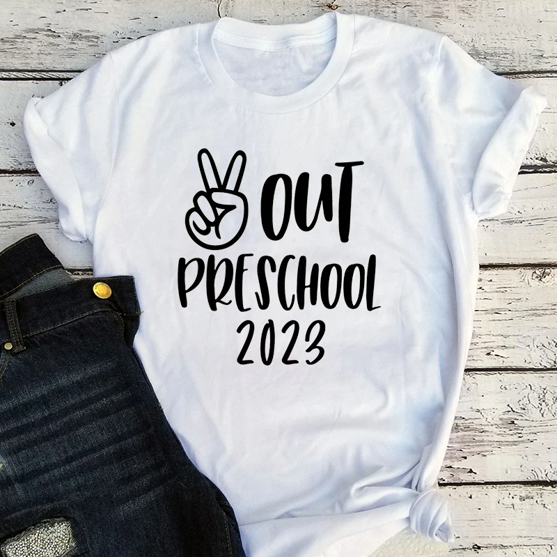 

Preschool Graduation Shirt Teacher Tshirt Last Day of Preschool Teacher Shirts Preschool Gift Shirt Student Vintage Clothes