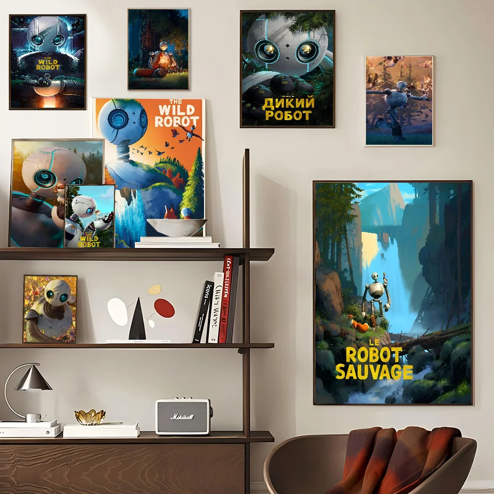 Фильм W-Wild R-Robot аниме самоклеящийся художественный постер белая бумага принты