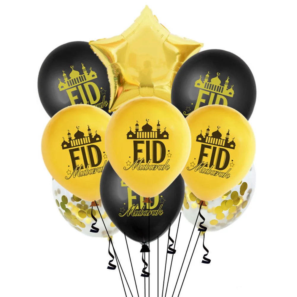 

Ramadan decoration 2022 Eid Mubarak Balloon Set Sequin Latex Balloon Set Decoration Props for Home Festival Party Decoration