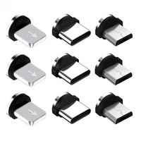 Magnetic Tips Universal for Round Magnetic Cable Micro USB Type Magnet Replacement Parts Mobile Phone Dust Plug Adapter