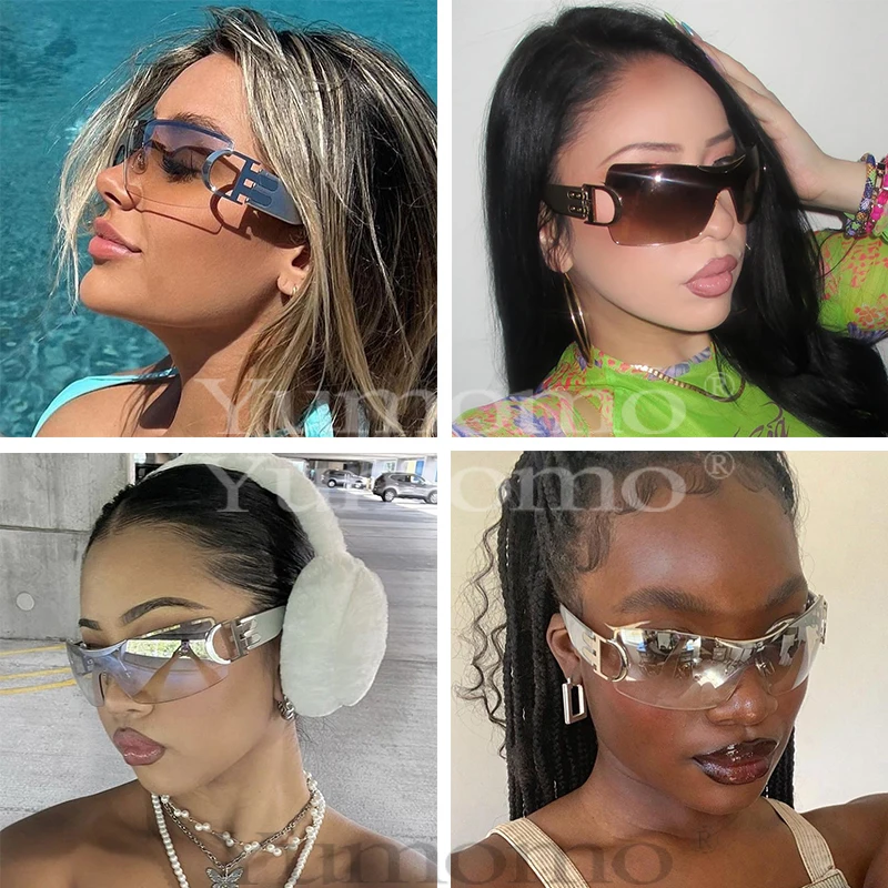 New Outdoor Sports Sunglasses Goggle 2022 Women Men Mirror Punk Goggle Sun Glasses Female Fashion Shades Eyewear UV400 Oculos 6