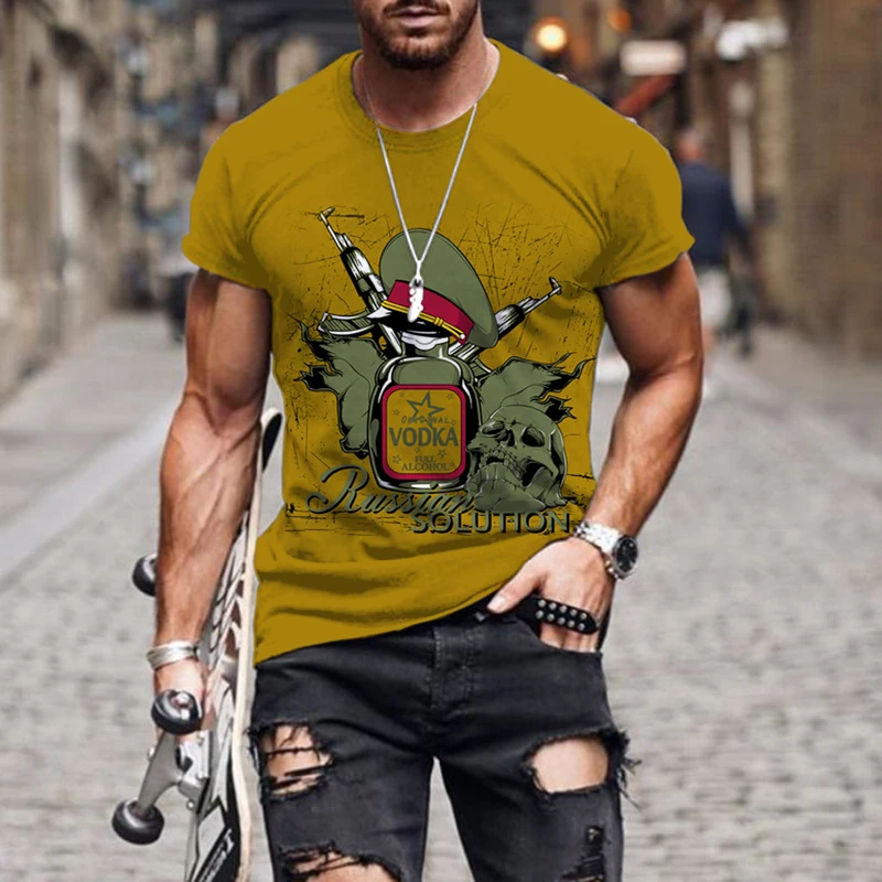 

Новинка 2022, футболка в европейском и американском стиле для женщин и мужчин, футболки с ужасным 3D-принтом черепа, повседневные топы с коротким рукавом, мужская одежда