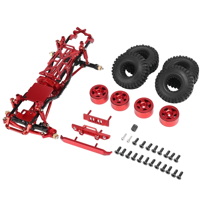 

Aluminum Alloy Assembled Frame Chassis Kit For Axial SCX24 AXI00002 Wrangler JLU 1/24 RC Crawler Car Upgrade Parts