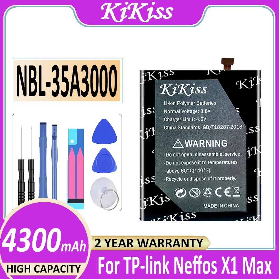 Оригинальная батарея KiKiss NBL-35A3000 NBL35A3000 4300 мАч для TP-LINK Neffos X1Max X1 Max TP903A TP903C мобильный телефон Bateria