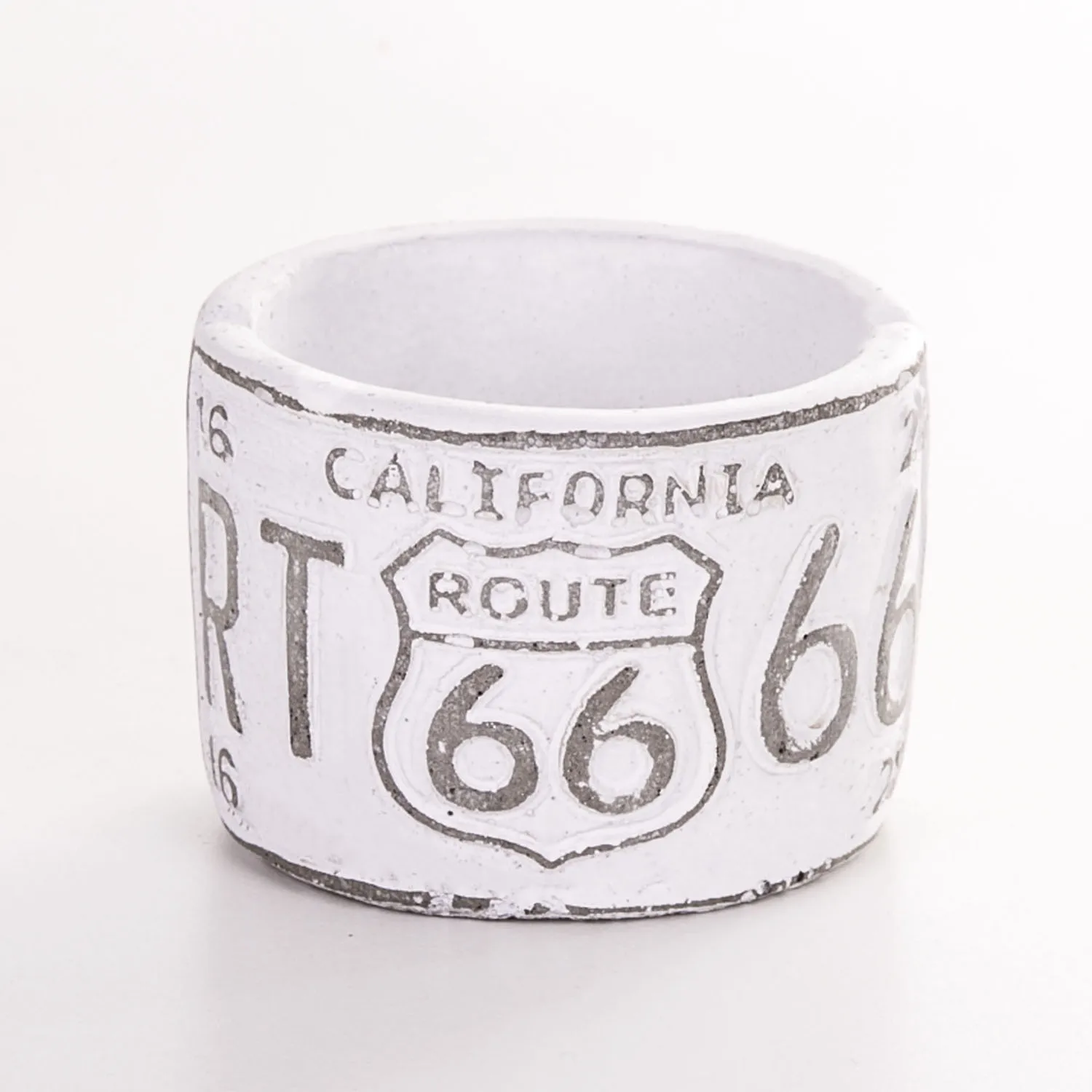 

Белый мини-бетонный суккулент Veramaya Route 66 в горшке 9x6,5 см