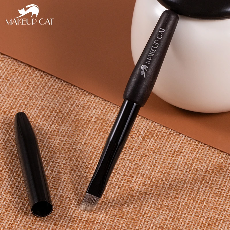 Косметическая Кисть для макияжа Cat-кисть бровей из натурального черного дерева с
