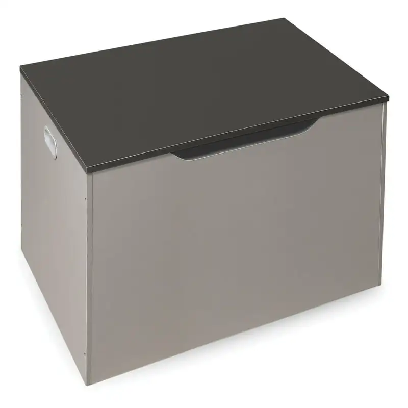 

Chic & Practical Wooden 4.5 Cu ft. Flat Bench Top Toy Storage Box with Woodgrain and Gray Finish.