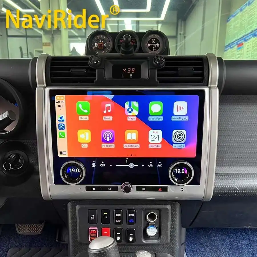 

2 Din Android автомобильный радиоприемник мультимедийный плеер для Toyota FJ Cruiser J15 2007-2024 Carplay Auto с экраном управления кондиционером