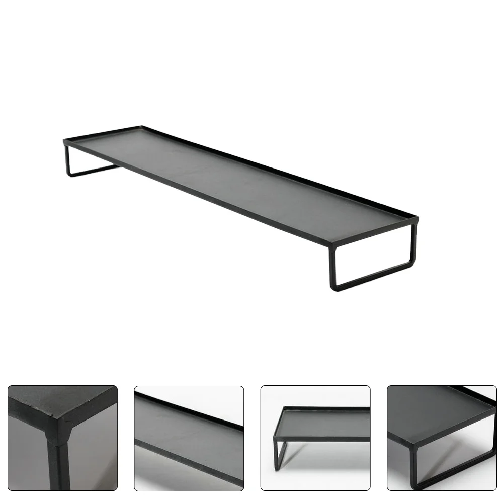 

Metal Rack Jars Bottle Holder Storage Organizer Tea Table Storage Shelf Industrial Coffee Table Stand for Kitchen Pantry