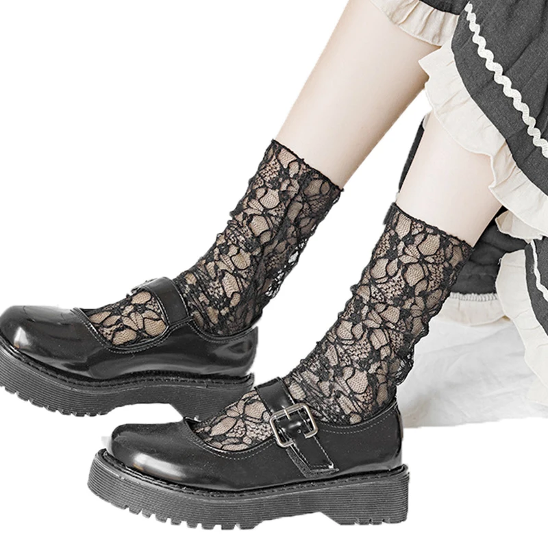 Носки в стиле ретро &quotЛолита&quot чулки японском кружевные Корейском милая