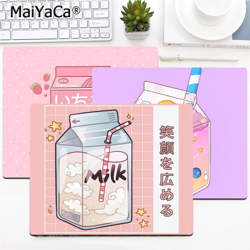 

Cute Pink Milk Mousepad Anti-Slip Thickened Mouse Pad Gaming Keyboard Table Mat Office Supplies Room Decor Writing Desk Mats