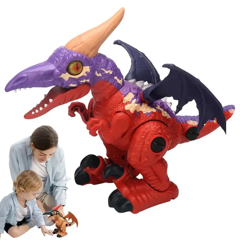 

Take Apart Dinosaur Toys Electric Realistic Walking Dinosaur STEM Dinosaur Construction Building Toys With Sound And Light