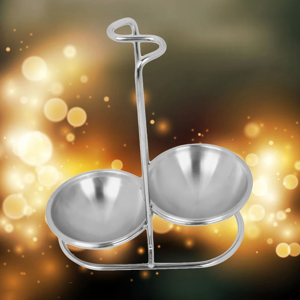 

Rest Spoon Ladle Holder Double Standing Rack Vertical Soup Stainless Steel Stand