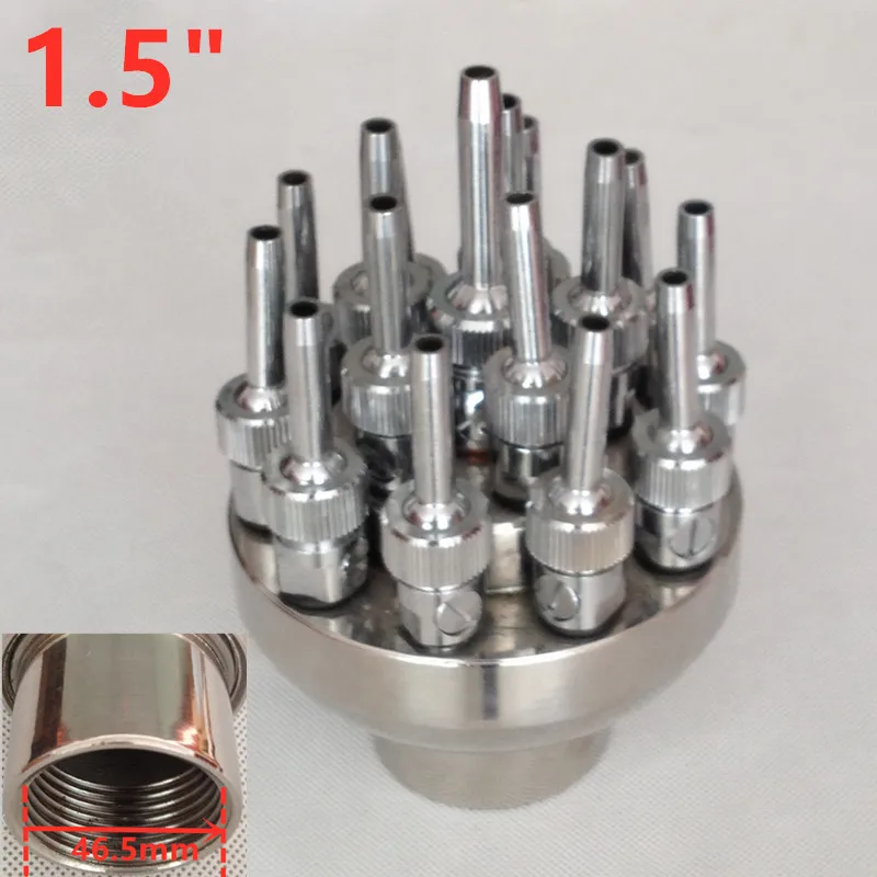 

Высококачественные 3-слойные насадки для цветочного фонтана 1 "1,5" латунная распылительная головка из нержавеющей стали для пруда