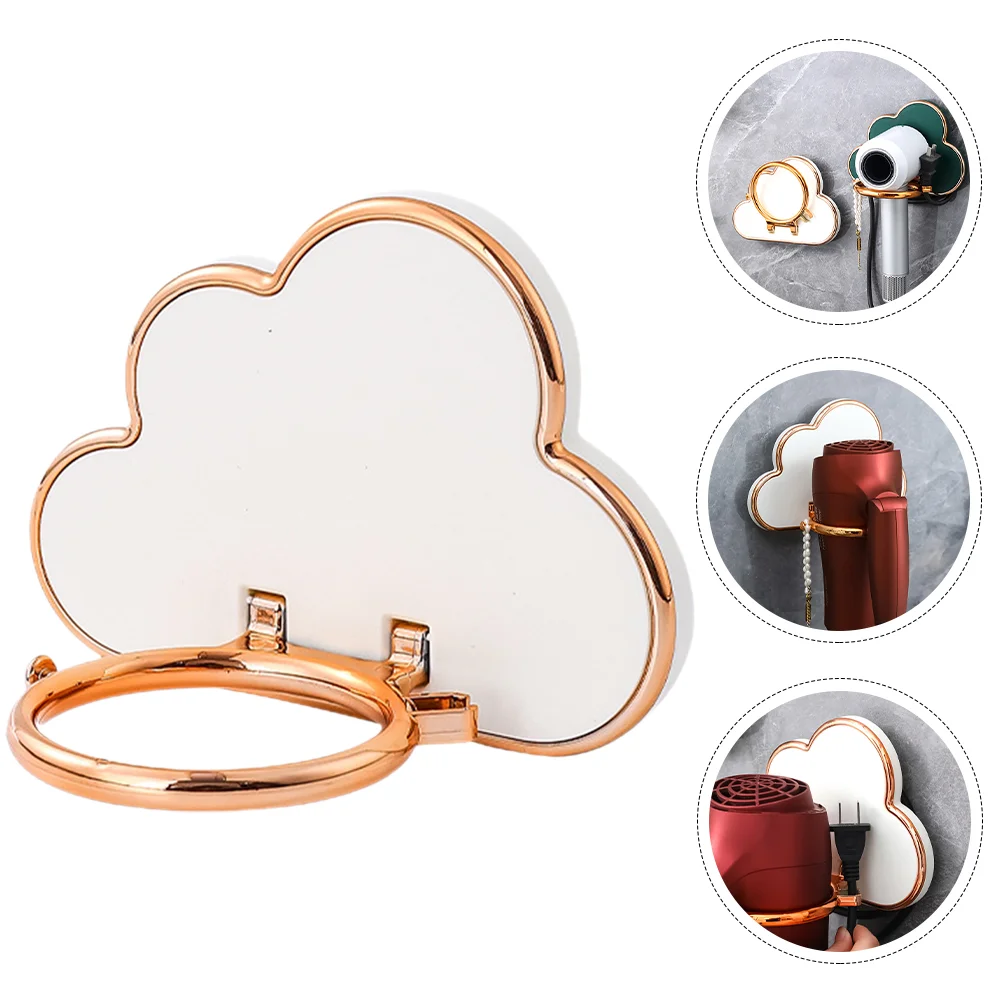 

Dryer Hair Rack Organizer Hooks Towel Blow Hanger Holder Bedroom Self Adhesive Storage Wall Mounted Blower Ring Shaverhanging