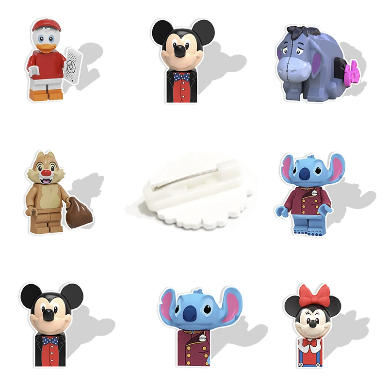 

Disney Character Cute Donald Duck Lovely Mickey Pattern Acrylic Badges Pins Epoxy Resin Brooches Fashion Kid Gifts Jewelry FRE72